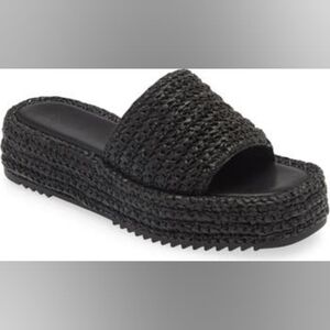 Open Edit Gisella Platform Slide Sandal Women Size 8